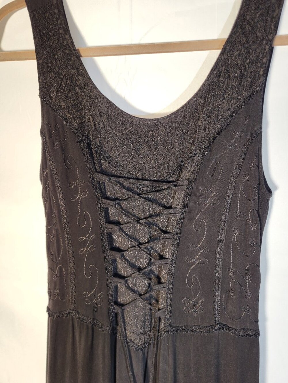 Whimsigoth style handkerchief hem midaxi-dress - fits like a Large - Picture 2 of 7